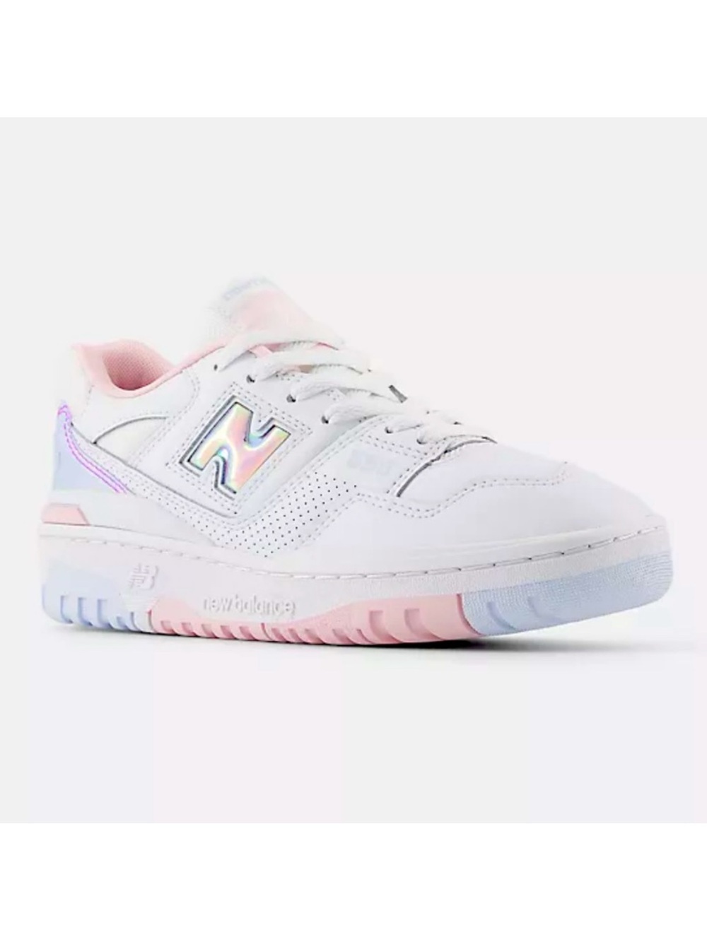 New Balance 550 Girls’ White/Multi Iridescent Sneaker—7 - Picture 11 of 14